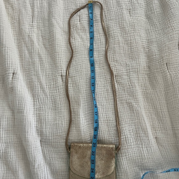 maje Vintage Gold Leather Crossbody Bag - Picture 15 of 15